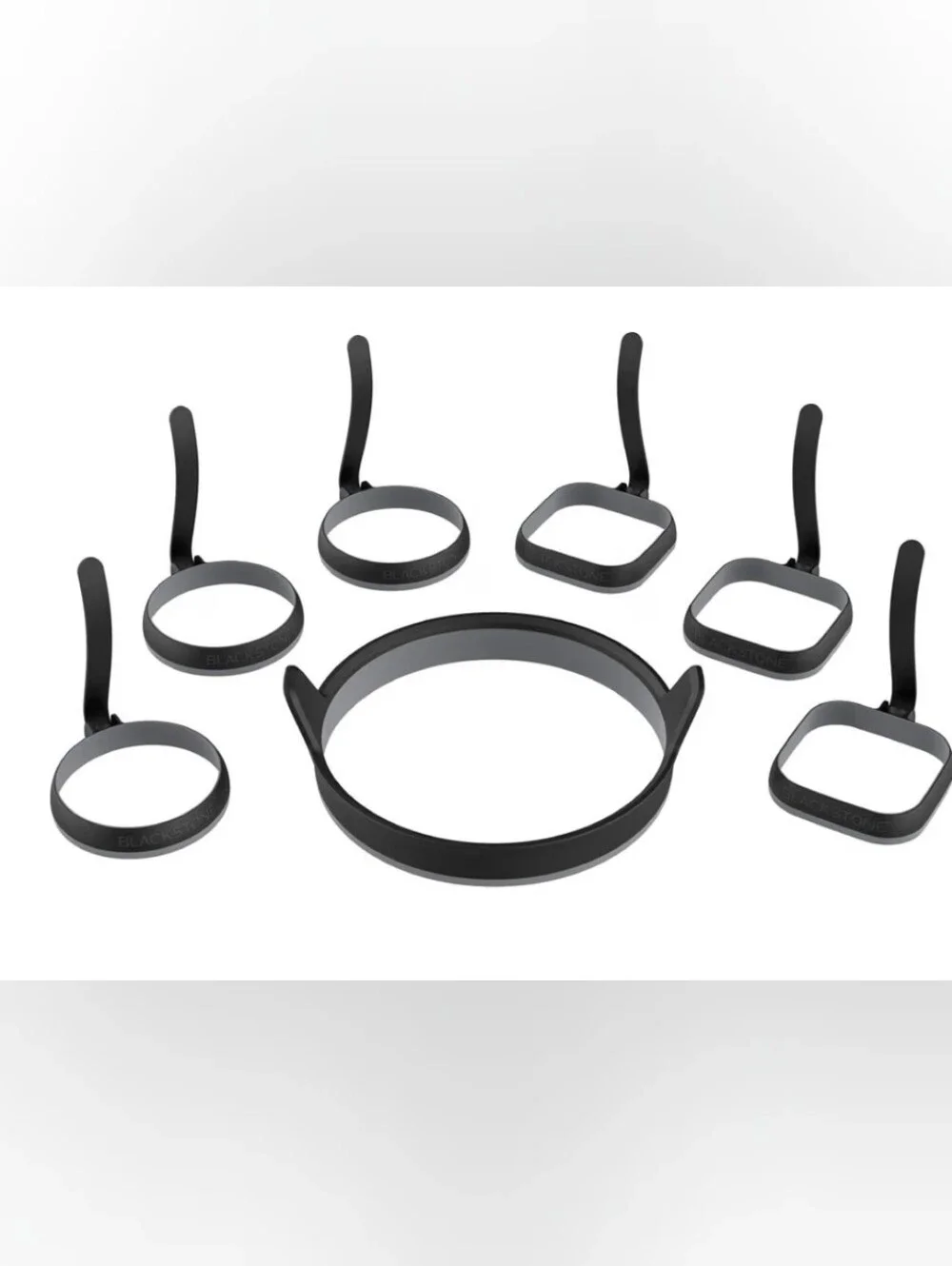 Blackstone Egg And Omelet Set, 3 Egg Squares & 3 Egg Rounds. 1 Round Omelet